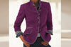 Women’s Color-Block Woolen Jacket – Multi-Button Casual Elegant Coat by FitiqueFit