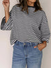 Striped Back Bow Tie T-Shirt by Simply Love
