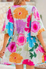 Modern Floral Print Tie Neck Dress Elegant & Timeless Colorful Dress by Stevvex