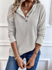 Ribbed Knit Button Detail Long Sleeve T-Shirt by Simply Love