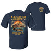 Retro Alligator Alcatraz T-Shirt – Funny Florida Everglades Double-Sided Tee, Southern Swamp Humor Shirt for Men & Women by Dog Mom Hat