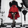 Patchwork Hip Skirt Elegant Slim High Waist Lace-up Waist-controlled Trailing Skirt Women