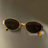 Vintage Oval Sunglasses – Light Luxury Gold & Silver Frame by FitiqueFit