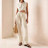 Women's Crew-Neck Loose Casual Two-Piece Set – Breathable T-Shirt & Pants by FitiqueFit