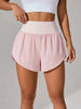 Loose-fitting High-waisted Ruffled Yoga Shorts by My Store