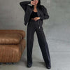 Women’s 2-Piece Zip-Up Sweatsuit Set — Jacket & Wide-Leg Sweatpants by FitiqueFit
