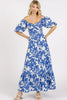 New Summer Cutout Back Floral Sweetheart Neck Puff Sleeve Dress – Unique, Romantic and Trendy Floral Dress with Puff Sleeves and Cutout Back by Stevvex