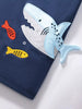 Children's Shark Graphic Crew Neck Short Sleeve T-Shirt by Simply Love