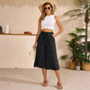Women’s Elastic Cropped Wide-Leg Pants by FitiqueFit