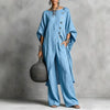 Women's Drop Shoulder Three-Quarter Sleeve Irregular Shirt & Pants Set by FitiqueFit