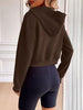 Relaxed Minimalist Zip-Up Dropped Shoulder Hooded Jacket Casual & Comfortable Lightweight Outerwear by Stevvex