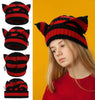Women’s Thickened Acrylic Knitted Hat with Devil Ears | Cozy Beanie by FitiqueFit