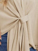 Solid Color Tie-Front Knit Cape Top by Wild and Free Boutique
