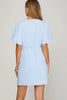 Ruffled Surplice Short Flutter Sleeve Mini Dress For Women – Playful and Feminine Surplice Mini Dress with Flutter Sleeves by Stevvex