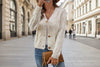 Women’s Soft Ribbed Knit Sweater – Autumn Winter Top by FitiqueFit
