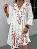 Exquisite Summer Feminine Lace Detail Printed Dress Chic Midi Lightweight Dress by Stevvex