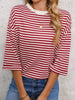 Striped Back Bow Tie T-Shirt by Simply Love
