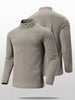 Men's Plus Size Long Sleeve Quarter Zip T-Shirt by Simply Love
