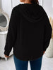 Ribbed Knit Drawstring Hooded T-Shirt by Simply Love