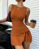 Women's Fitness Beauty-Back Yoga Dress – Sleeveless Active Mini by FitiqueFit