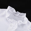 Women's Ruffled Linen-Blend Cropped Blouse & Shorts Set by FitiqueFit