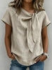 Women's Loose-Fit Short Sleeve Casual Pullover T-Shirt by FitiqueFit