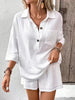 Women's Lapel Collar Double-Panel Shirt & Shorts Two-Piece Set by FitiqueFit