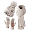 9-color Men's And Women's Knitted Hat Scarf Gloves by My Store