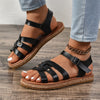 Rivet Decor Open Toe Flat Sandals
