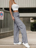 Women’s High Waisted Work Pants – Casual Wide Leg Cargo Trousers by FitiqueFit