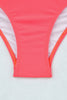 Pink Scalloped Criss Cross High Waist Bikini