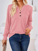 Plus Size Button Detail Long Sleeve T-Shirt by Simply Love