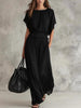 Women's Chiffon High-Waist Ruched Maxi Dress by FitiqueFit