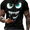 3D Evil Smile Shirt for Men – Streetwear Graphic Short Sleeve Tee by FitiqueFit