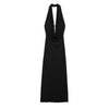 Women's Pleated Hanging Collar Dress