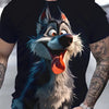 Men's 3D Wolf Print T-shirt - Casual Round Neck by FitiqueFit