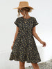 Floral Round Neck Short Sleeve Dress Elegant & Effortless Everyday Style Women Dress by Stevvex