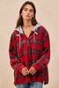 BiBi Brushed Plaid Hooded Jacket by FitiqueFit
