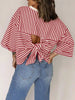 Striped Back Bow Tie T-Shirt by Simply Love