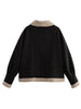 Fuzzy Collared Neck Long Sleeve Jacket with Buttoned Closure and Cozy Pockets by Stevvex