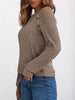 Ribbed Knit T-Shirt with Lace Shoulder Detail by Simply Love