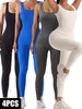Women’s Ribbed Sleeveless Jumpsuit by FitiqueFit