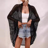 Women's Hollow-Out Shawl Cardigan – Batwing Sleeve Sun-Protective Cover-Up by FitiqueFit