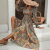 Retro Geometric Print Maxi Dress by FitiqueFit