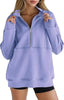 Women’s Half Zip Fleece Sweatshirt by FitiqueFit