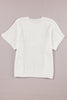 White Flower Embroidery Sweater Top