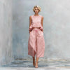 Women's Linen-Blend Sleeveless Two Piece Set with Ruffled Detailing by FitiqueFit
