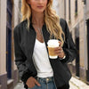 Minimalist Color-Block Stand-Collar Zip Jacket by FitiqueFit