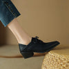 Women's Retro Strap Chunky Heel Pointed-Toe Shoes by FitiqueFit