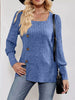 Ribbed Knit Slit Long Sleeve T-Shirt by Simply Love